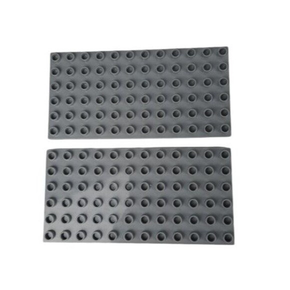 2 Lego Duplo 6x12 Baseplate Board Replacement Gray 18921 Grey Brick Part Plate - Picture 1 of 7